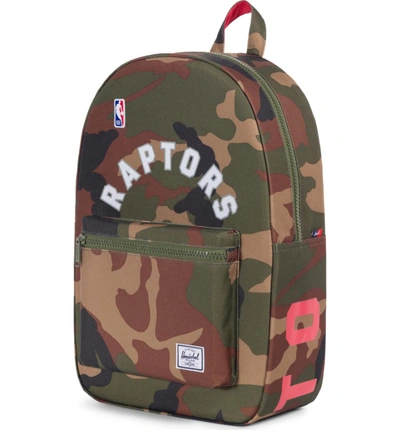 Shop Herschel Supply Co. Superfan Settlement Nba Backpack - Green In Toronto Raptors