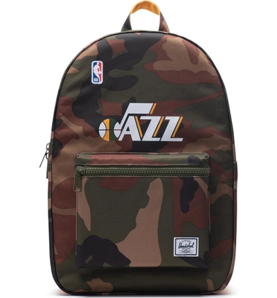 Shop Herschel Supply Co Superfan Settlement Nba Backpack - Green In Utah Jazz