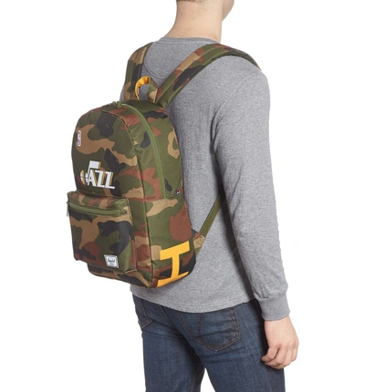 Shop Herschel Supply Co Superfan Settlement Nba Backpack - Green In Utah Jazz