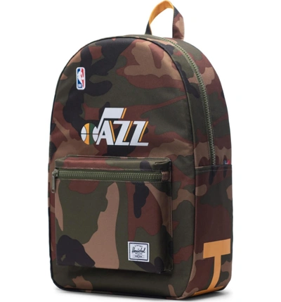 Shop Herschel Supply Co Superfan Settlement Nba Backpack - Green In Utah Jazz