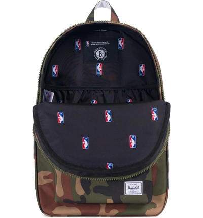 Shop Herschel Supply Co Superfan Settlement Nba Backpack - Green In Brooklyn Nets