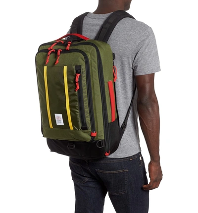 Shop Topo Designs Travel Backpack - Green In Olive