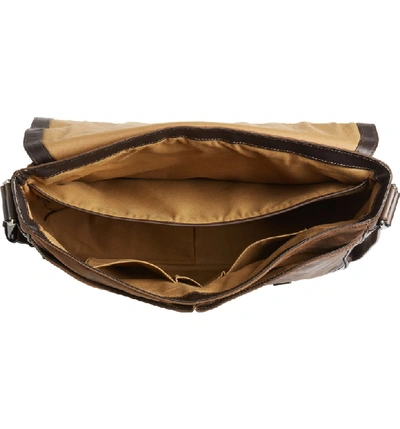 Shop Frye Oliver Leather Messenger Bag - Brown In Dark Brown