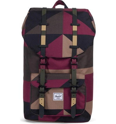 Herschel Supply Co. Little America Backpack - Red In Windsor Wine Frontier  Geo | ModeSens