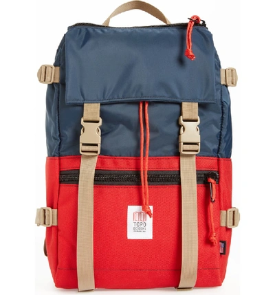 Shop Topo Designs 'rover' Backpack - Blue In Navy/ Red