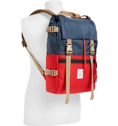 Shop Topo Designs 'rover' Backpack - Blue In Navy/ Red