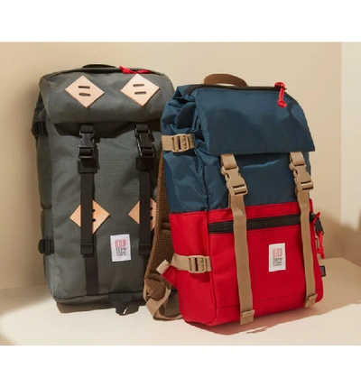 Shop Topo Designs 'rover' Backpack - Blue In Navy/ Red