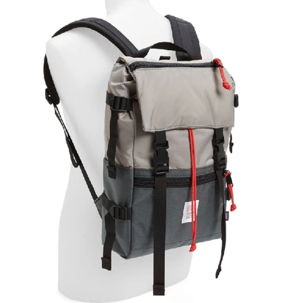 Shop Topo Designs 'rover' Backpack - Grey In Charcoal/ Silver