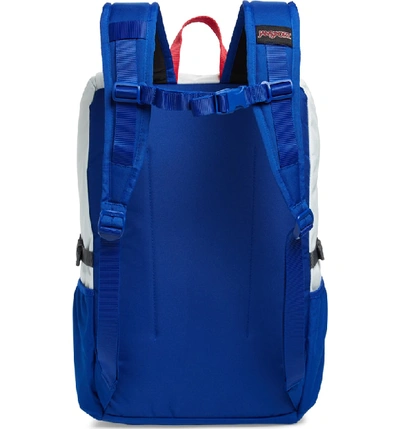 Shop Jansport 'hatchet' Backpack - Grey In Goose Grey/ Regal Blue