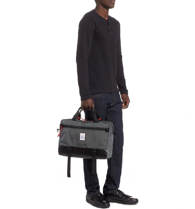 Shop Topo Designs 'commuter' Briefcase In Charcoal/black Leather