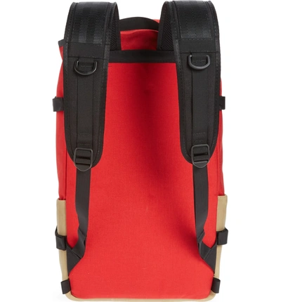 Shop Topo Designs 'klettersack' Backpack - Red In Red/khaki Leather