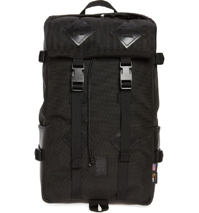 Shop Topo Designs 'klettersack' Backpack - Black In Ballistic Black/ Black