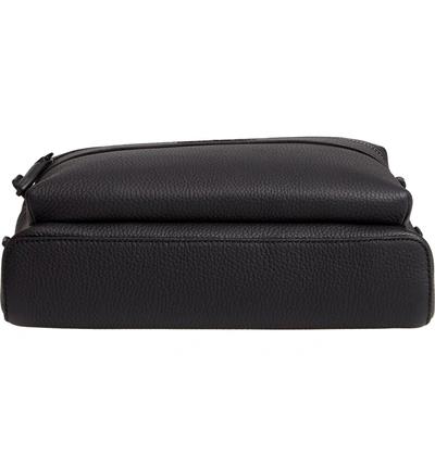 Shop Ferragamo Firenze Leather Shoulder Bag In Nero/ Nero