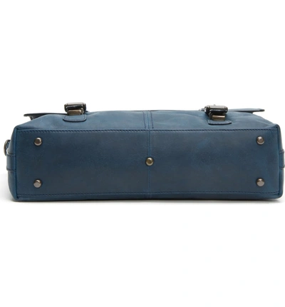 Shop Frye Logan Leather Briefcase In Navy