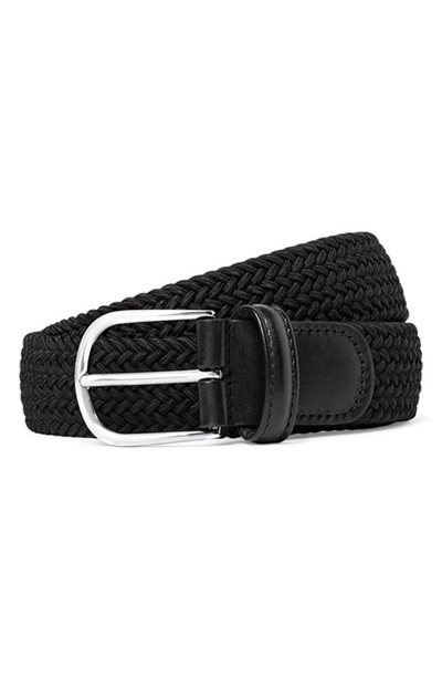 Shop Anderson's Stretch Woven Belt In Black