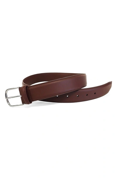 Shop Anderson's Leather Belt In Mid Brown