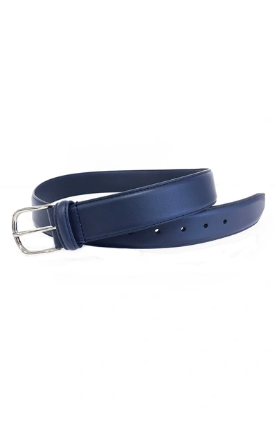 Shop Anderson's Leather Belt In Navy