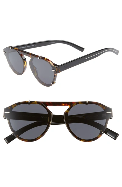 Shop Dior 62mm Round Sunglasses - Havana Black