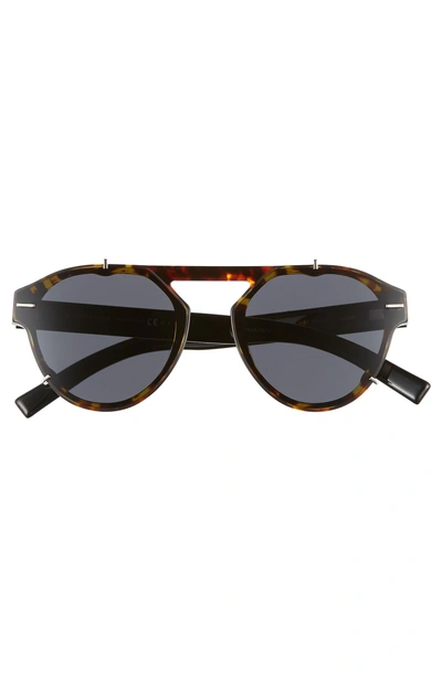 Shop Dior 62mm Round Sunglasses - Havana Black