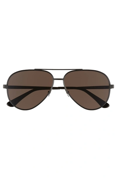 Shop Saint Laurent Classic 60mm Aviator Sunglasses In Black