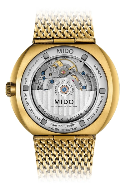 Shop Mido Commander Ii Stainless Steel Strap Watch In Rose Gold/ Yellow/ Silver
