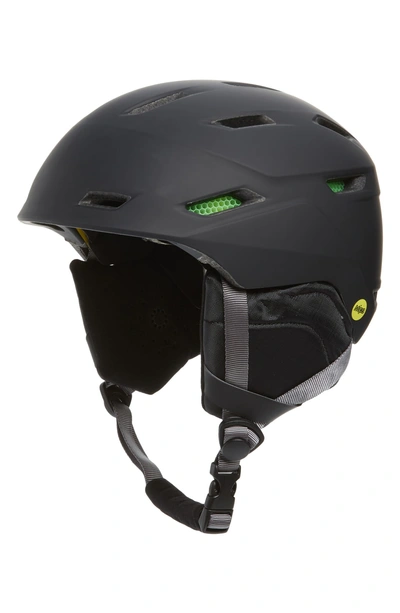 Shop Smith Mission Mips Snow Helmet - Black In Matte Black