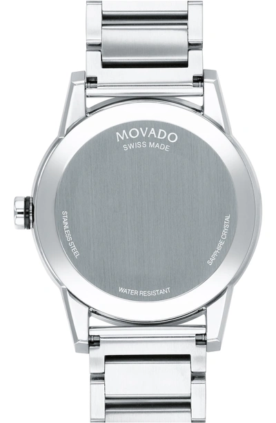 Shop Movado Museum Sport Bracelet Watch, 42mm In Silver/ Black/ Silver