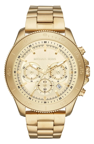 Shop Michael Kors Theroux Bracelet Watch, 45mm In Gold