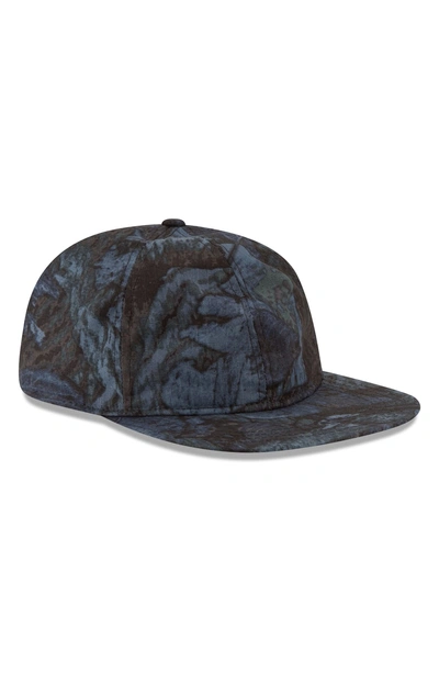 Shop New Era 9twenty Tonal Camo Flat Brim Hat - Blue In Navy