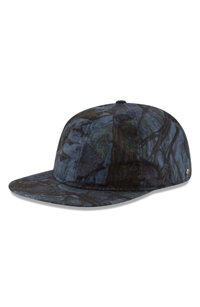Shop New Era 9twenty Tonal Camo Flat Brim Hat - Blue In Navy