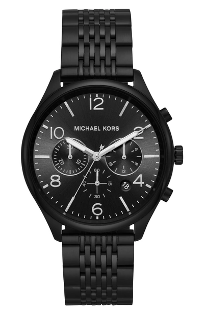 Shop Michael Kors Merrick Bracelet Watch, 42mm In Black