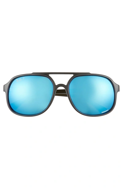 Shop Ray Ban 57mm Polarized Navigator Sunglasses - Matte Black