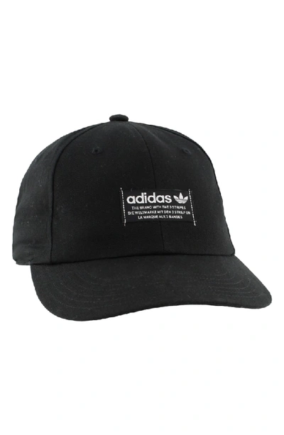 Shop Adidas Originals Relaxed Patch Ball Cap - Black