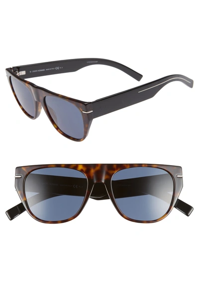 Shop Dior 53mm Flat-top Sunglasses - Dark Havana