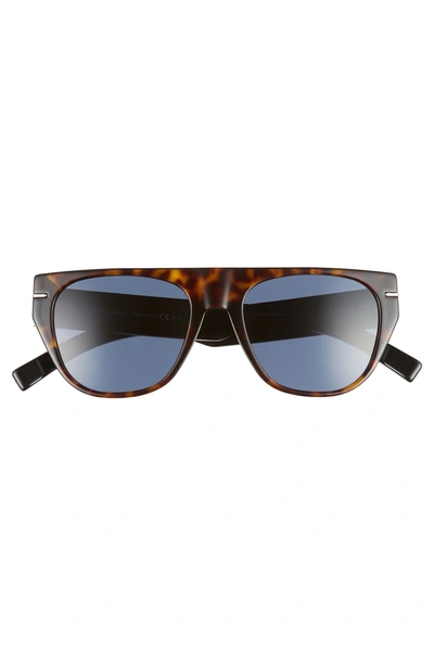 Shop Dior 53mm Flat-top Sunglasses - Dark Havana
