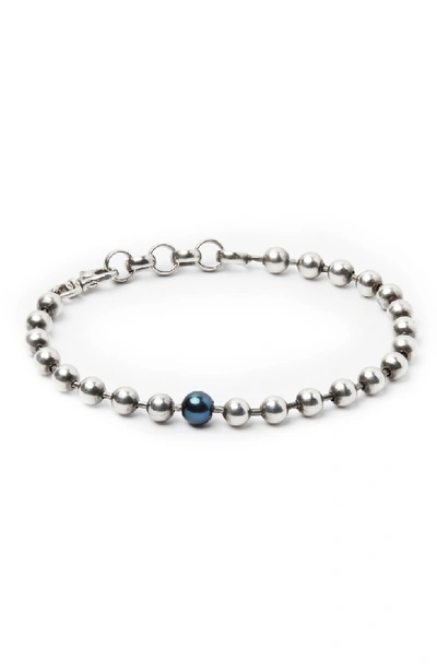 Shop Title Of Work Ball Chain Bracelet In Silver/ Black