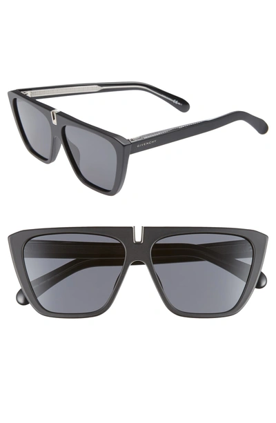 Shop Givenchy 58mm Flat Top Sunglasses - Matte Black