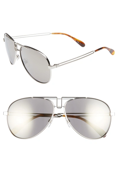 Shop Givenchy 61mm Aviator Sunglasses - Palladium