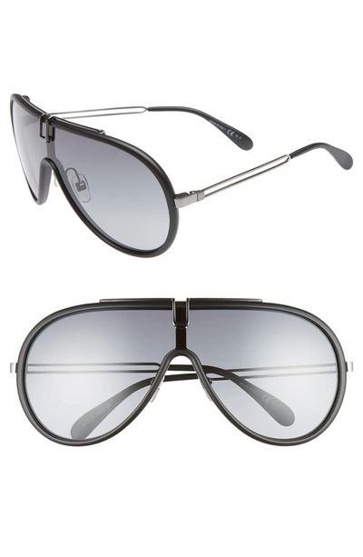 Shop Givenchy 135mm Shield Sunglasses In Matte Black
