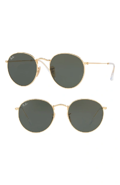 Shop Ray Ban Phantos 50mm Round Sunglasses - Crystal Green
