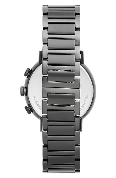 Shop Uri Minkoff Griffith Chronograph Bracelet Watch, 43mm In Black