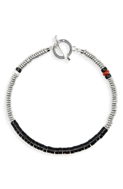Shop Mikia Bead Bracelet In Onyx