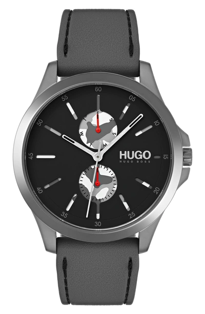 Shop Hugo Jump Silicone Strap Watch, 41mm In Black