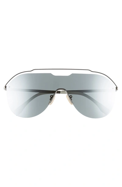 Shop Fendi 137mm Shield Aviator Sunglasses - Ruthenium