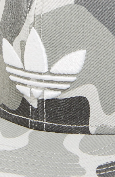 Shop Adidas Originals Adidas Original Trefoil Plus Snapback Baseball Cap - Grey In Grey Forest Camo/ White