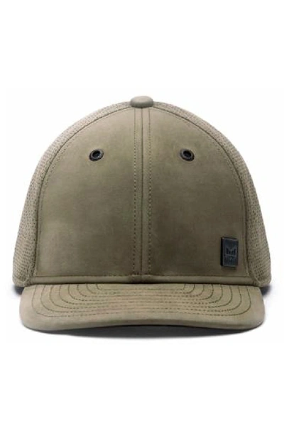 Shop Melin Voyage Elite Leather Ball Cap - Green In Moss