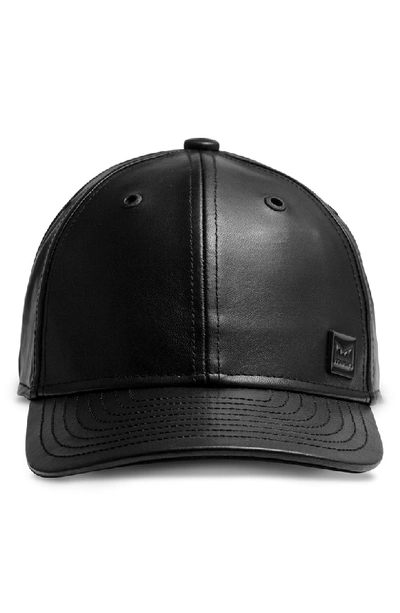 Shop Melin Voyage Elite Leather Ball Cap - Black