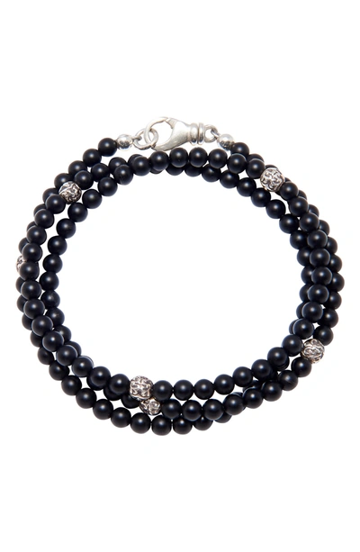 Shop Nialaya Mykonos Onyx Bead Bracelet In Black