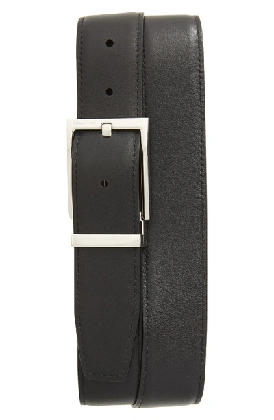 Shop Ferragamo Reversible Leather Belt In Cuoio/ Black