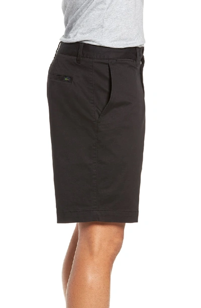 Shop Lacoste Stretch Bermuda Shorts In Black